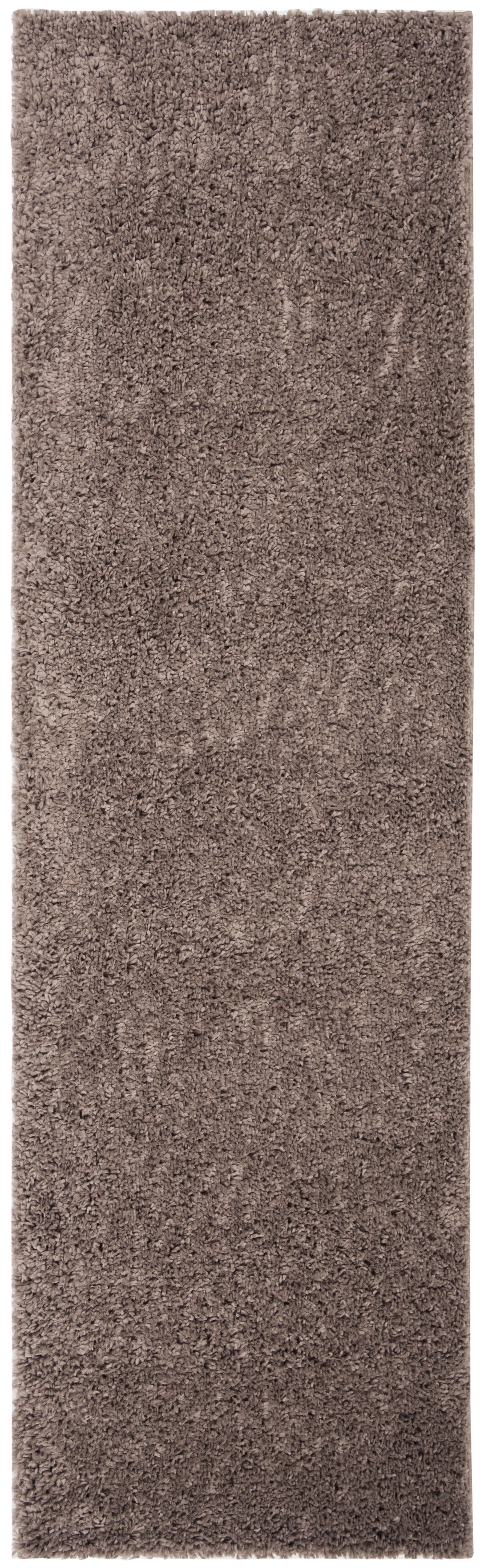 SAFAVIEH August Carlene Solid Plush Shag Runner Rug, Taupe, 2'3" x 12' - Modern Design, Taupe, Non-Shedding & Easy Cleaning, Ultra Plush Thick Pile, Ideal for Living Room, Bedroom, Entryway