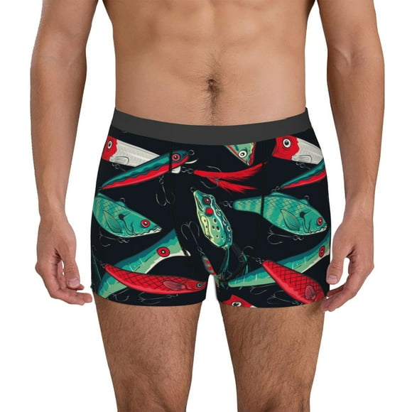 Fotbe Fishing Lure Calzoncillos Tipo Boxer con Bolsa de Soporte Total para Hombre, X-Temp Fresco, Transpirable y de Secado Rápido-Medium