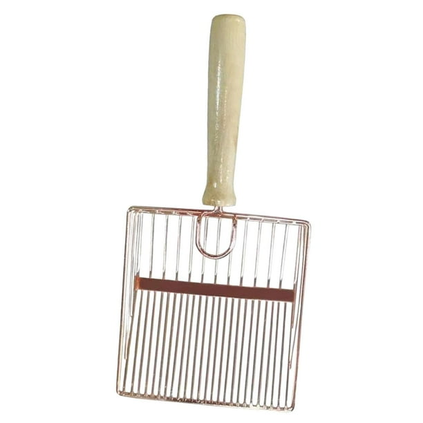 Pala para arena de gatos de acero inoxidable, tamiz para gatos, lagartos y bandeja de arena. Estilo B