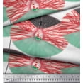 thumbnail image 2 of Soimoi Red Silk Fabric Circle & Bulb Home Decor Print Fabric by Yard 42 Inch Wide, 2 of 3