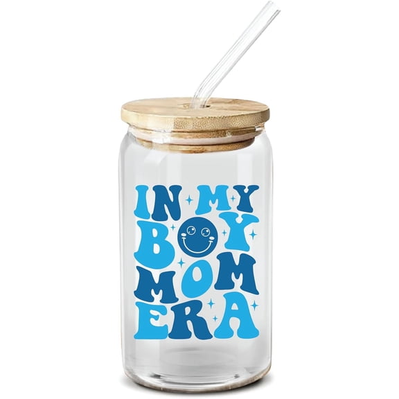 NewEleven Coffee Glass Gifts for Mom, New Mother - 16 oz - Gifts for a Mom of Boys, Pregnant Mother, Expecting Momomy, Mama, Moms To Be