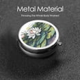 thumbnail image 6 of ZICANCN Round Pill Box Organizer with 3 Compartment, Flower Lotus Bud Portable Travel Pill Cases for Pocket or Purse, 6 of 6