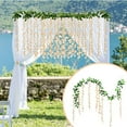 thumbnail image 2 of Wisteria Flower Vines Garland 6.56 Ft Artificial Silk Flowers - Hanging Wisteria String for Wedding, Garden, and Home Decor, Yellow, Garland, 2 of 5