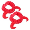 thumbnail image 2 of ADDHAT 2pcs Plush Women Spa Hairband Horns Makeup Headband for Washing Face Cute Red Hair Band for Women Makeup Hairbands Spa Hairbands, 2 of 7