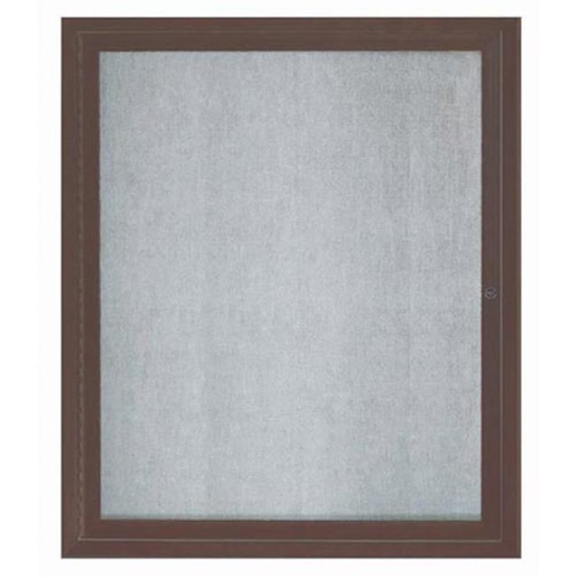 Aarco Products ODCC3630RIBA Tableau d'Affichage Extérieur Fermé Éclairé 1 Porte - Anodisé Bronze