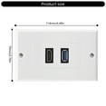 thumbnail image 5 of YIEMEEN Double Port Multimedia HDMIs 4K and USB3.0 Wall Plate for Enhances Connectivity and Neat Appearance in Living Space, 5 of 11