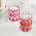 thumbnail image 2 of Yayeee 2 Pack Qtip Holder Bathroom Cotton Swab Canister with Lid Clear Dispenser Set, Heart Geometric, 2 of 6