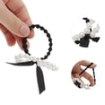 thumbnail image 2 of Unique Bargains 1 Pc Elegant Bow Pearl Scrunchies Hair Elastic Band black, 2 of 5