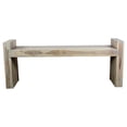 thumbnail image 2 of Strata Furniture 18x48" Traditional Wood Two Seat Block Bench in Gray, 2 of 6