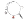 thumbnail image 2 of Delight Jewelry Silvertone Red Enamel Firefighter Helmet Silvertone Dream Big Charm Bracelet, 7.5+2" Extender, 2 of 4