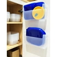 thumbnail image 6 of 2 Pack over Cabinet Organizer Storage Lid Organizer Slim Caddy Space Saver No Drilling Adhesive over Door Organizer for Kitchen and Bathroom, Clear, 6 of 7