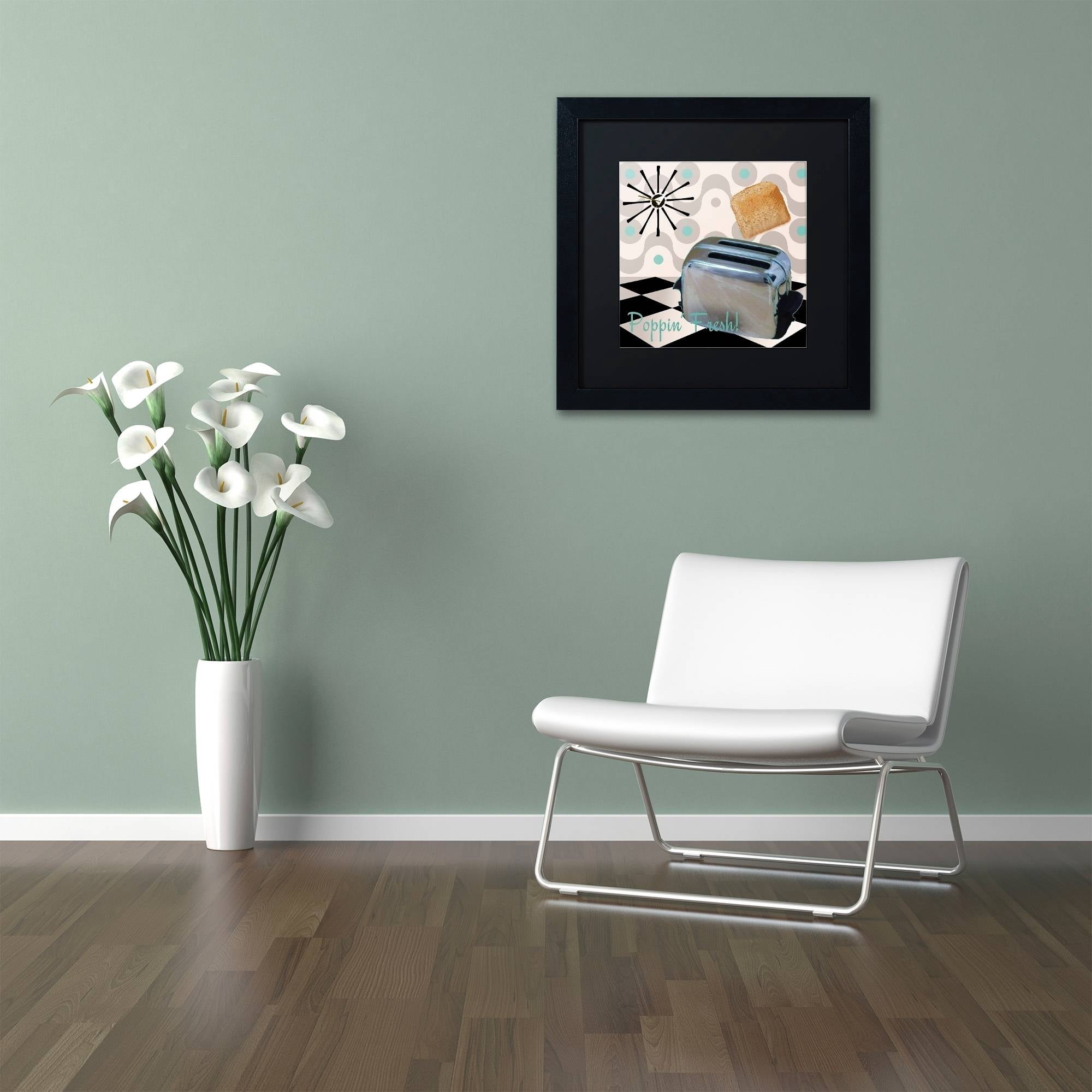 Trademark Fine Art "Fifties Kitchen I" Canvas Art by Color Bakery Black Matte, Black Frame