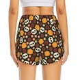 thumbnail image 4 of Vsdgher Skulls Print Women's Running Double Layer Shorts High Waisted with Pockets Elastic Yoga Workout Athletic Gym Sports, 4 of 8