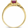 thumbnail image 2 of 10K Yellow Gold Polished Geniune Ruby Birthstone Ring (Size 7) Made In United States 10xbr136, 2 of 5