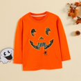 thumbnail image 2 of Otqutp Round Neck Pullovers for Baby Toddler Boys and Girls Sweater Autumn/Winter Pumpkin Print Long Sleeve Round Neck Top Party Birthday Halloween(Orange,6-7 Years), 2 of 7
