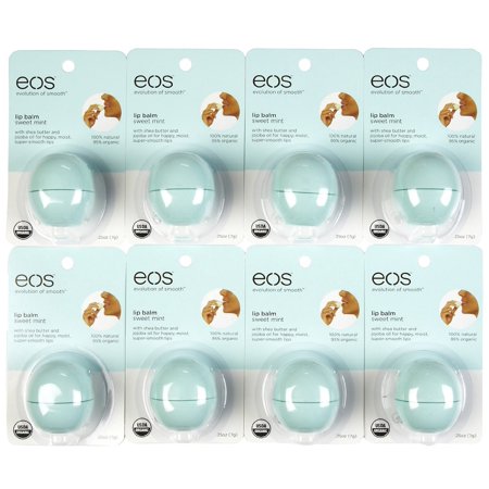 8 Pack EOS Smooth Sphere Evolution Lip Balm Sweet Mint Flavor (Eos Lip Balm Review Best Flavor)