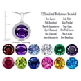 thumbnail image 3 of Switch-It Gems� Interchangeable Simulated Amethyst Pendant Necklace Set with 12 Round 10mm Simulated Birth Months Includ, 3 of 9