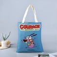 thumbnail image 2 of Courage the Cowardly Dog Bolso de tela con estampado de lienzo para mujer, bolsa de compras reutilizable y estética, con cremallera interior, regalo para mujer,40*45cm., 2 of 6