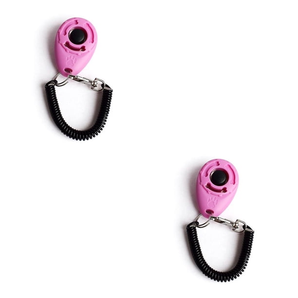 Methold de entrenamiento portátil para mascotas, ayuda para el comportamiento de los animales, entrenador de botón de dieta, suministros Rosa 2piezas Methold CBP203611