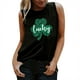 thumbnail image 1 of Gibobby Tops Impreso Chaleco de mujer Sin mangas Blusa informal Cuello sin mangas Camiseta Chaleco casual Camiseta Camiseta redonda y camisolas para mujer(Negro,G), 1 of 5