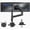 Black, variant on monTEK Ultrawide Monitor Arm for 17–57 in Screens, Holds up to 59.4 lb, Heavy Duty Gas Spring Adjustable Stand, Single Curved Monitor Mount, VESA 75x75/100x100, Clamp & Grommet, White