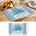 thumbnail image 6 of Eucalyptus Aqua Placemats Set of 8 Stripes Bottle Flower Cactus Plant Place Mats Indoor Wipeable Table Mats Washable Cloth Dining Table Placemats for Kitchen Holiday Party Home Decor 13x19 Inch, 6 of 9