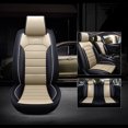 thumbnail image 3 of OTOEZ Car Seat Cover 5 Sesats Set Waterproof PU Leather Universal Fit Car SUV Truck Sedan, 3 of 8