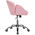 thumbnail image 4 of Yaheetech 2pcs Swivel Rolling Desk Chair Makeup Vanity Chair with Armrests, Simple Pink, 4 of 8