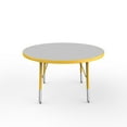 thumbnail image 2 of ECR4Kids 36in Round Everyday T-Mold Adjustable Activity Table Grey/Yellow - Toddler Swivel, 2 of 5