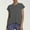 Dark Gray, variant on YHAJDS Women's Basic T-shirts Short Sleeve Round Neck Solid Color Casual Tee