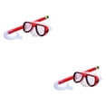 thumbnail image 4 of Advancent Protector facial para niños pequeños, portátil, reutilizable, impermeable, deportes acuáticos, apnea, snorkel, piscina, protector Rojo 2Conjunto, 4 of 6