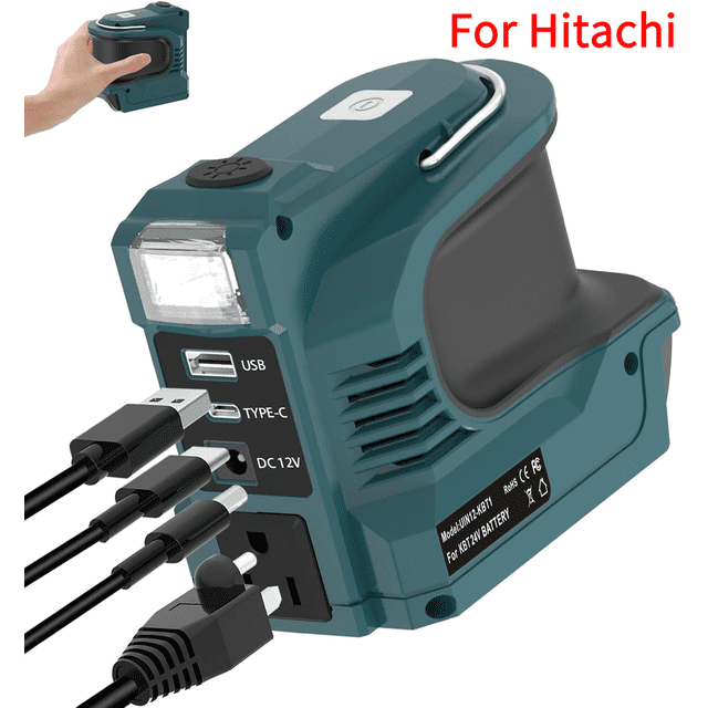 220W Power Inverter DC 18V 21V To AC 220V USB Type-C DC Adapter for Hita*chi 18V tools