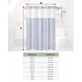 thumbnail image 6 of No Hook Shower Curtain with Snap in Liner, Purple Gray Gradient Geometric Color Block Hotel Shower Curtains for Bathroom, Washable Shower Curtain Liner Set with Mesh Top Window, 54"x78", 6 of 6