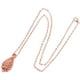 thumbnail image 4 of 1 colgante ahuecado en forma de gota de agua con bola aromática, collar de pelelito, cadena creativa para el cuello para cumpleaños (oro rosa)., 4 of 6