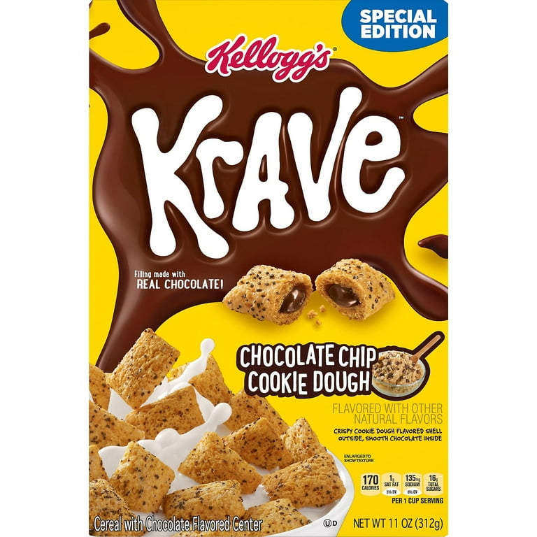 Kellogg's Krave Brownie Batter Cold Breakfast Cereal, Oz