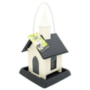 North States Village Collection White and Gray Church Hopper Bird Feeder, 5 lb Capacity