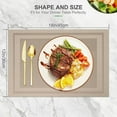 thumbnail image 2 of EASTIN Placemat Placemats Set of 4 Woven Vinyl Placemat for Dining Table Washable Wipeable Kitchen Place Mats Indoor Outdoor Table Mats 02 Beige 4 Pcs Brown, 2 of 3