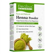 Elecious Natural Henna Powder for Hair Colour and Growth Silicone Free, Ammonia Free, Sulphate Free, Synthetic Color-free, Paraben Free - (200 g/7 oz)