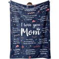 thumbnail image 1 of LHSHID Gifts for Mom from Daughter or Son Mom Birthday Gifts Blanket for Mom Mom Gifts for Mothers Day Christmas Thanksgiving I Love You Mom Gifts Fluffy Blanket 60x80in, 1 of 5