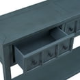 thumbnail image 4 of EUROCO 60" Rustic Console Table Sofa Table, Entryway Wood Table with 4 Drawers and Bottom Shelf for Storage, Espresso, 4 of 8