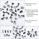 thumbnail image 4 of 35 piezas de electroforesis de acero inoxidable negro, cierres a presión, cierres colgantes negros, cierres a presión, cierres de pinza para picahielos, accesorios de conector de cierre, 4 of 9