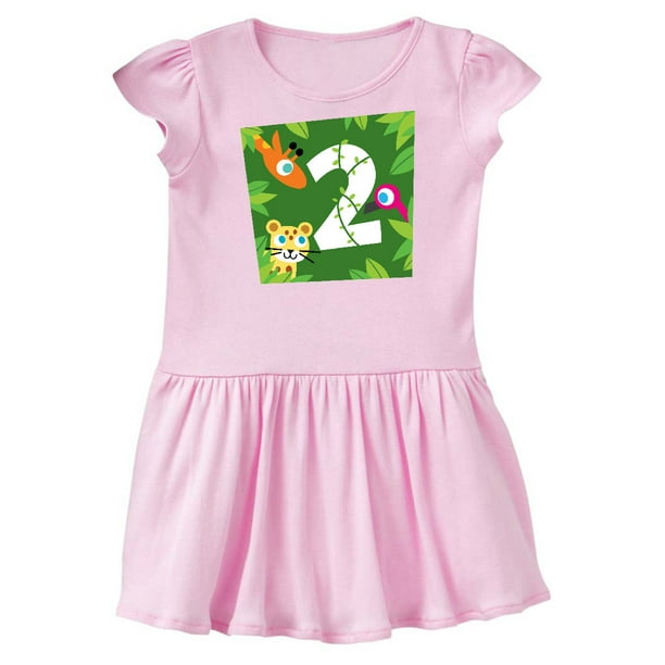 INKtastic Zoo Animals 2nd Birthday Toddler Dress