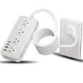 thumbnail image 1 of Multicontacto SSOUILI Multifunional Blanco con Protector de Sobretensión para Oficina en Casa, 1 of 8