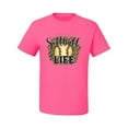 thumbnail image 3 of Softball Life Animal Print Girl Sports Men's Graphic T-Shirt, Neon Pink, Medium, 3 of 5