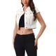 thumbnail image 4 of CHAQUETA DE JEAN CORTA CON BOTONES Y MANGAS CORTAS PARA MUJER INSPIRADA EN CHIC BLANCA XL, 4 of 5