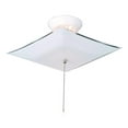 thumbnail image 2 of Design House 517805 2-Light White Square Glass Ceiling Mount with Chain- White Finish, 2 of 4