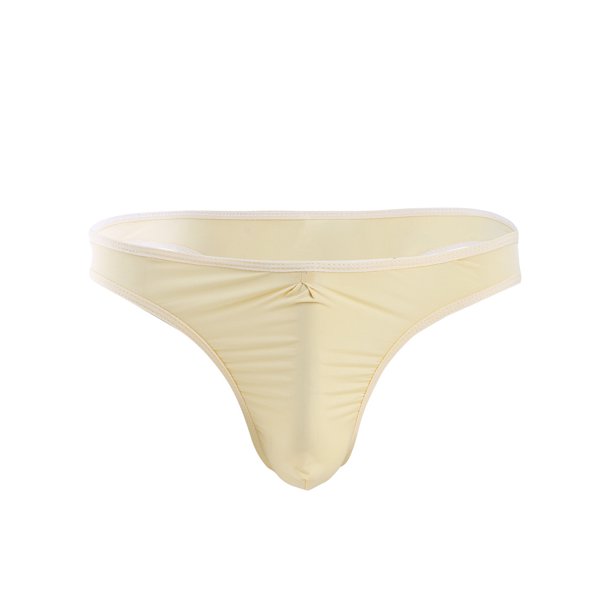 iEFiEL Mens Ruched Back Bikini Briefs Thong Underwear with Bulge Pouch