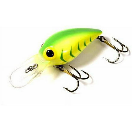 Brad's Mag Wigglers Crank Bait, Chartreuse/Green Herringbone