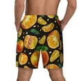 thumbnail image 3 of Kdxio Tangerine Print Men'S Swim Trunks With Compression Liner 7 Inch Inseam Quick Dry Swim Shorts, 3 of 7