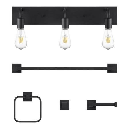 Northvale 24 in. 3-Light Matte Black Vanity Light